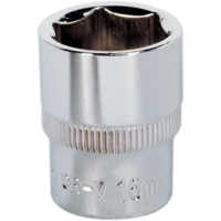 Sealey 3/8" Drive Hexagon WallDrive Socket Metric 3/8" 16mm