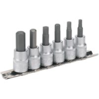 Sealey 6 Piece 3/8" Drive Hex Key Socket Bit Set Metric 3/8"