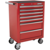 Sealey 7 Drawer Ball Bearing Runner Tool Roller Cabinet Red