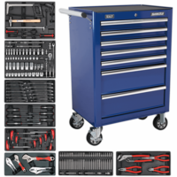 Sealey 7 Drawer Tool Roller Cabinet and 156 Piece Tool Kit Blue