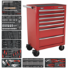 Sealey 7 Drawer Tool Roller Cabinet and 156 Piece Tool Kit Red