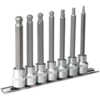 Sealey 7 Piece 3/8" Drive Ball End Hexagon Socket Bit Set Metric 3/8" 100mm