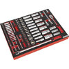 Sealey 79 Piece Combination Drive Socket Set Metric in Module Tray Combination