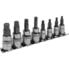 Sealey 8 Piece 1/4" and 3/8" Drive Lock On Hexagon Socket Bit Set Imperial Combination
