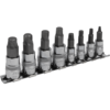 Sealey 8 Piece 1/4" and 3/8" Drive Lock On Hexagon Socket Bit Set Metric Combination