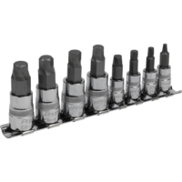 Sealey 8 Piece 1/4" and 3/8" Drive Lock On Hexagon Socket Bit Set Metric Combination
