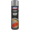 Sealey Aerosol Spray Paint Silver 500ml