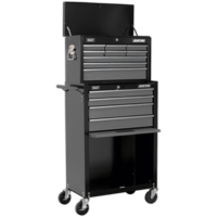 Sealey American Pro 13 Drawer Roller Cabinet and Tool Chest Black / Grey