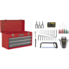 Sealey American Pro 3 Drawer Tool Chest + 93 Piece Tool Kit Red / Grey