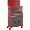 Sealey American Pro 6 Drawer Roller Cabinet and Tool Chest Red / Grey