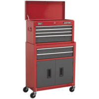 Sealey American Pro 6 Drawer Roller Cabinet and Tool Chest Red / Grey
