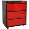 Sealey American Pro Modular 3 Drawer Cabinet and Worktop Black / Red