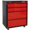 Sealey American Pro Modular 4 Drawer Cabinet and Worktop Black / Red