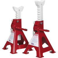 Sealey Axle Stands Pair Ratchet Type with Safety Pin 3 Tonne