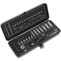 Sealey Black Series 32 Piece 1/4" Drive WallDrive Socket Set 1/4"