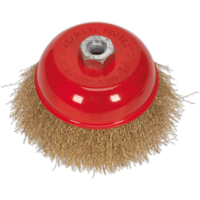 Sealey Brassed Wire Cup Brush 125mm M14 Thread
