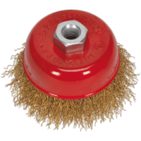 Sealey Brassed Wire Cup Brush 75mm M10 Thread