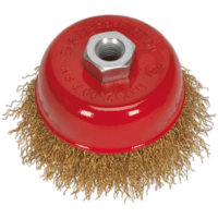 Sealey Brassed Wire Cup Brush 75mm M14 Thread