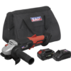 Sealey CP20VAGB 20v Cordless Angle Grinder 115mm 1 x 4ah Li-ion Charger Bag