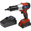 Sealey CP316 20v Cordless Brushless Nut Riveter 1 x 2ah Li-ion Charger Case