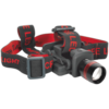 Sealey CREE LED 100 Optical Zoom Head Torch Black / Red