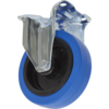 Sealey Fixed Plate Castor Blue Elastic 125mm