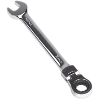 Sealey Flexible Head Ratchet Combination Spanner Metric 16mm