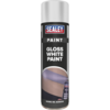 Sealey Gloss Aerosol Spray Paint White 500ml