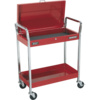 Sealey Heavy Duty 2 Shelf Trolley with Lockable Top Red