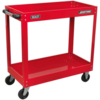 Sealey Heavy Duty 2 Shelf Trolley with Lockable Top Red