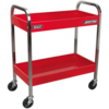 Sealey Heavy Duty 2 Shelf Workshop Trolley Red