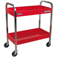 Sealey Heavy Duty 2 Shelf Workshop Trolley Red