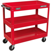 Sealey Heavy Duty 3 Shelf Trolley Red