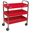 Sealey Heavy Duty 3 Shelf Workshop Trolley Red