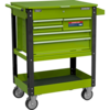 Sealey Heavy Duty 5 Drawer Tool and Parts Trolley Green
