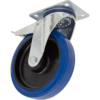 Sealey Heavy-Duty Blue Elastic Rubber Swivel Castor Wheel and Total Lock 100mm
