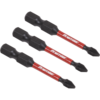 Sealey Impact Power Tool Pozi Screwdriver Bits PZ1 50mm Pack of 3