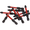 Sealey Impact Power Tool Pozi Screwdriver Bits PZ2 50mm Pack of 10
