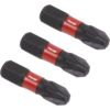 Sealey Impact Power Tool Pozi Screwdriver Bits PZ3 25mm Pack of 3