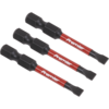 Sealey Impact Power Tool Slotted Screwdriver Bits 4.5mm 50mm Pack of 3