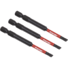 Sealey Impact Power Tool Slotted Screwdriver Bits 4.5mm 75mm Pack of 3