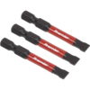 Sealey Impact Power Tool Slotted Screwdriver Bits 6.5mm 50mm Pack of 3
