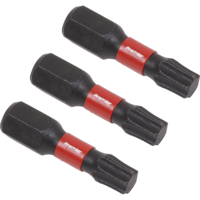 Sealey Impact Power Tool Torx Screwdriver Bits T27 25mm Pack of 3