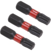 Sealey Impact Power Tool Torx Screwdriver Bits T30 25mm Pack of 3