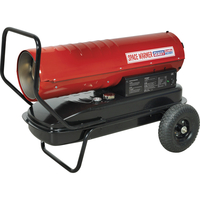 Sealey Paraffin & Diesel Space Heater 100, 000btu with Wheels 240v