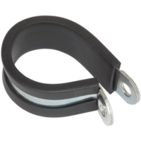 Sealey Pipe Clip Rubber Lined 35mm Pack of 25