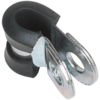 Sealey Pipe Clip Rubber Lined 5mm Pack of 25