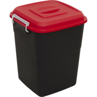 Sealey Polypropylene Refuse/Storage Bin 50l Red