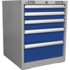 Sealey Premier Industrial Workstation Cabinet 5 Drawer Blue / Grey