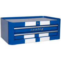 Sealey Premier Retro Style 2 Drawer Mid Tool Chest Blue / White